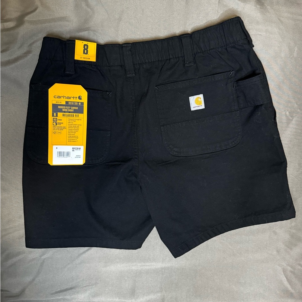 Carhartt Women’s Rugged Flex Work Shorts Black Size 8 NWT - Picture 4 of 8